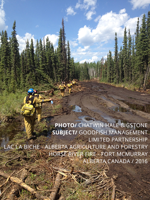 PHOTO/ CHATWIN HALE BIGSTONE SUBJECT/ GOODFISH MANAGEMENT LIMITED  PARTNERSHIP LAC LA BICHE - ALBERTA AGRICULTURE AND FORESTRY HORSE RIVER FIRE - FORT MCMURRAY ALBERTA CANADA / 2016