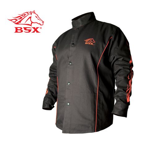 BSX FR Cotton Welding Jacket black stallion, bsx, revco