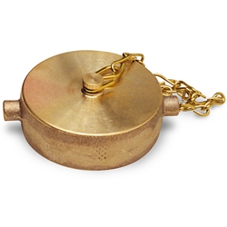 Brass Cap with Chain 1-1/2" NST 