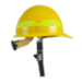 Bullard Wildfire Helmet – cap brim yellow wildland firefighting helmet with ratchet suspension, right side view