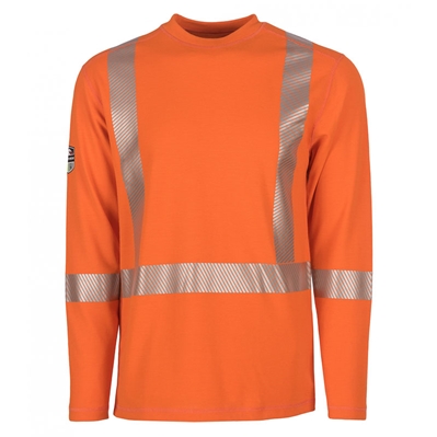 DragonWear Pro Dry FR Dual Hazard Hi-Viz Shirt Orange - True North