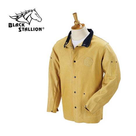 DuraLite Premium Grain Pigskin Welding Jacket - 30" black stallion, bsx, revco