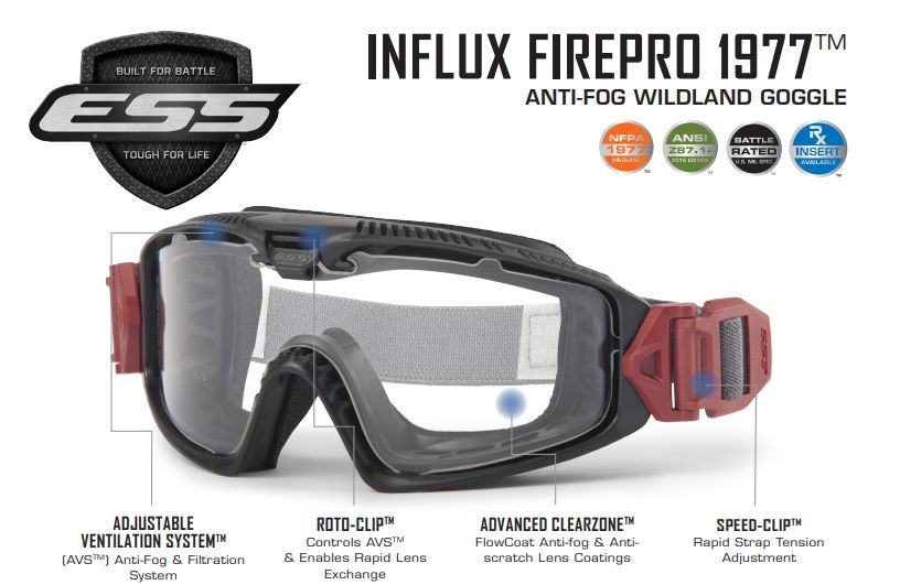 Ess Influx ESS Influx FirePro-1977 FS Wildland Goggle