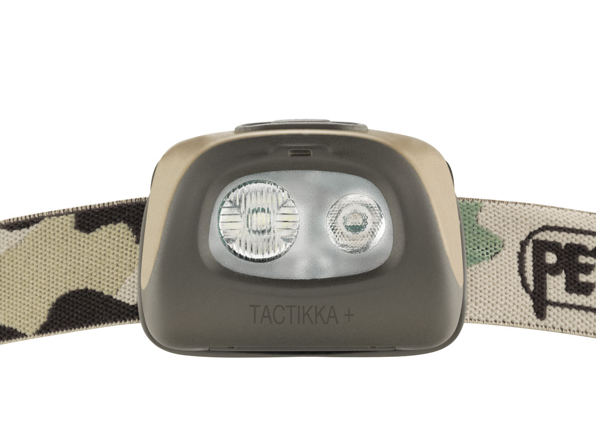 Lampe Frontale Petzl Tactikka+ – 160 Lumens, éclairage Constant, Mode Rouge – Pour Randonnée, Camping, Running