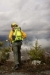 Scotty Delta Hand Pump Backpack on Wildland Firefighter - Back View