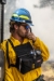 True North Gear Dozer Chest Radio Harness on Wildland Firefighter Using Radio