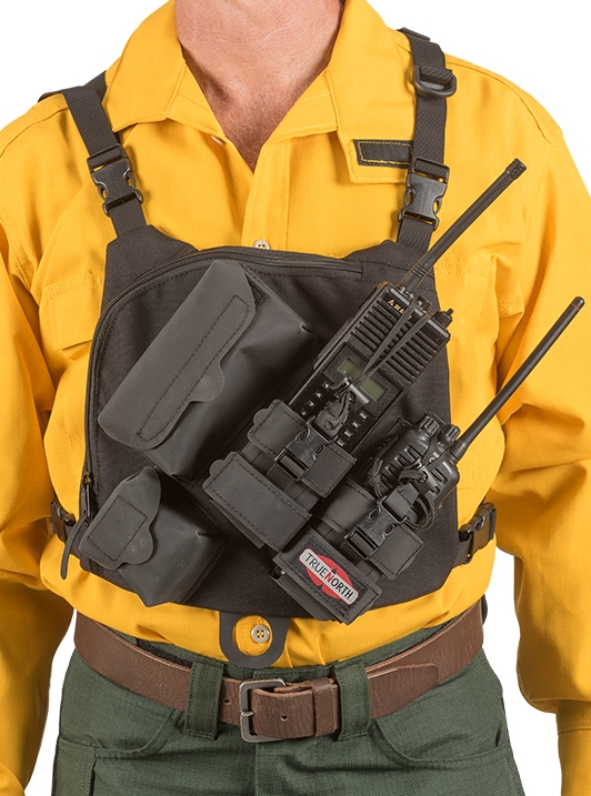 X-Fire Radio Vest Tactical Dual Chest Harness Universal Front Pouch Ham CB Rig 