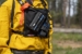 True North Gear Dual Radio Harness on Wildland Firefighter - Close-up View