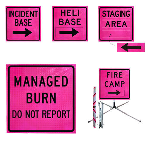 Standard Square 36" Roll-Up Sign - HELI BASE, Pink