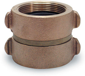 1-1/2 Inch Female NH/NST X 1-1/2 Inch Female NPSH Brass Double Swivel Fire Hose Adapter